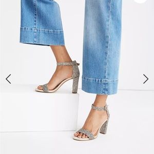 Madewell - Brooke Ankle Strap Occasion Sandals in Spot Dot Calf Hair